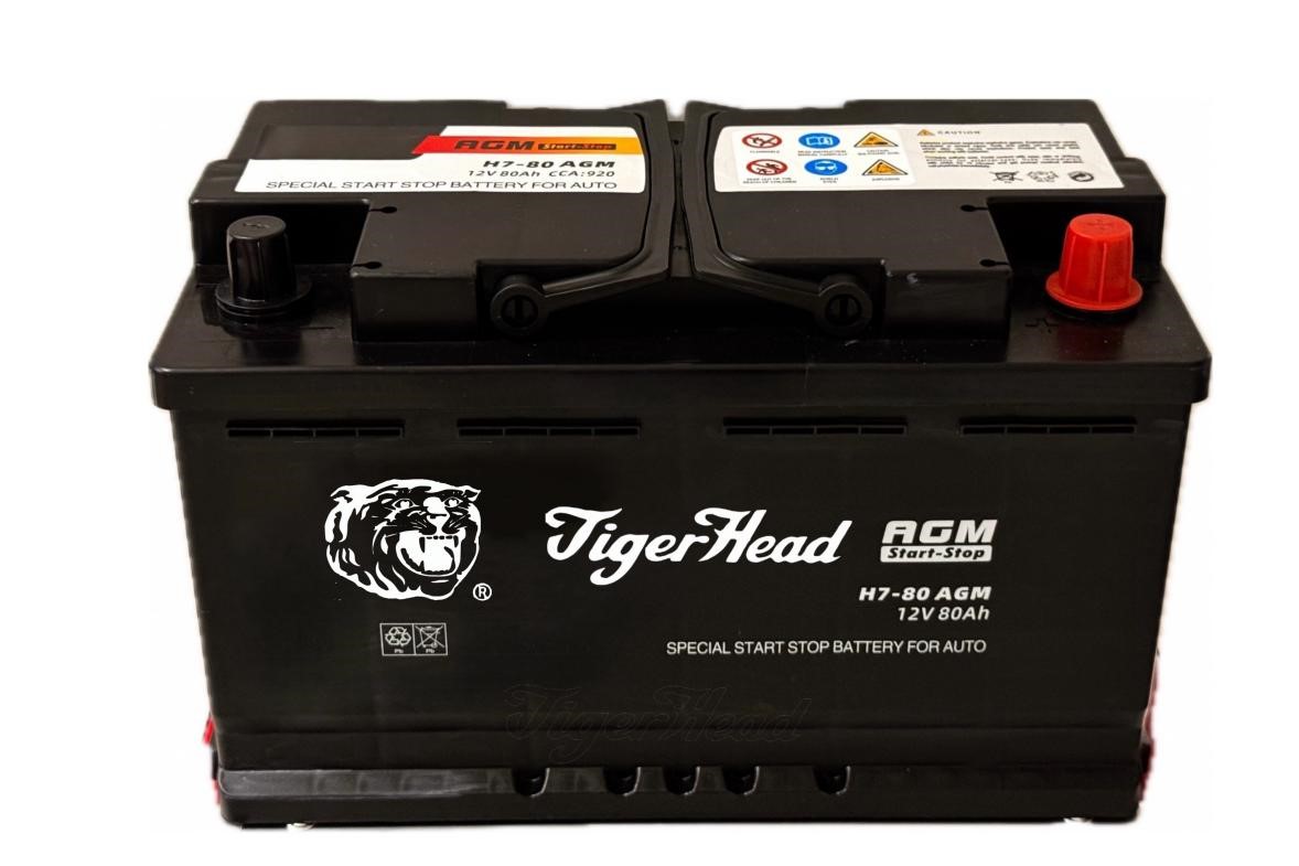 Аккумуляторы Tiger Head H7-80 AGM Start-Stop